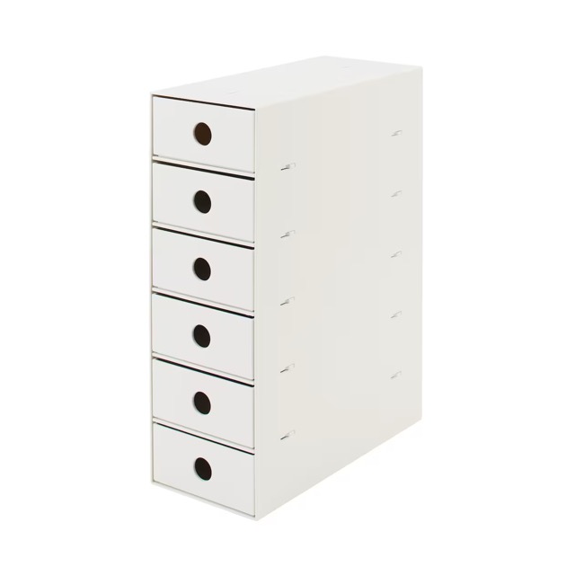 再生ポリプロピレン入り小物収納ボックス６段　2,990円